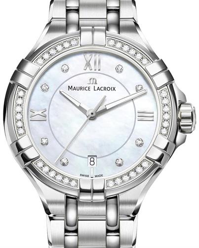  Shop Authentic Maurice Lacroix Aikon White Mother of Pearl Dial Silver Steel Strap Watch for Women - A11006-SD502-170-1 - Luxxuri