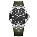  Shop Authentic Maurice Lacroix Aikon Quartz Black Dial Green Crocodile Leather Strap Watch for Men - AI1008-PVB21-330-1 - Luxxuri