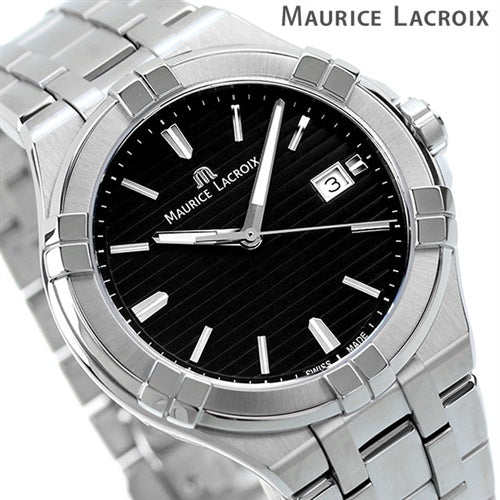  Shop Authentic Maurice Lacroix Aikon Venturer Black Dial Silver Steel Strap Watch for Men - AI1008-SS002-331-1 - Luxxuri