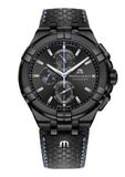  Shop Authentic Maurice Lacroix Aikon Chronograph Limited Edition Black Dial Black Leather Strap Watch for Men - AI1018-PVB01-337-1 - Luxxuri