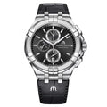  Shop Authentic Maurice Lacroix Aikon Chronograph Black Dial Black Leather Strap Watch for Men - AI1018-SS001-330-1 - Luxxuri