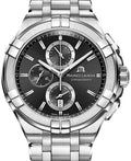  Shop Authentic Maurice Lacroix Aikon Chronograph Black Dial Silver Steel Strap Watch for Men - AI1018-SS002-330-1 - Luxxuri