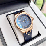  Shop Authentic Maurice Lacroix Aikon Date Limited Edition Blue Dial Blue Leather Strap Watch For Men - AI1028-BRZ01-420-1 - Luxxuri