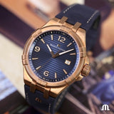  Shop Authentic Maurice Lacroix Aikon Limited Edition Blue Dial Blue Leather Strap Watch For Men - AI6008-BRZ01-420-1 - Luxxuri