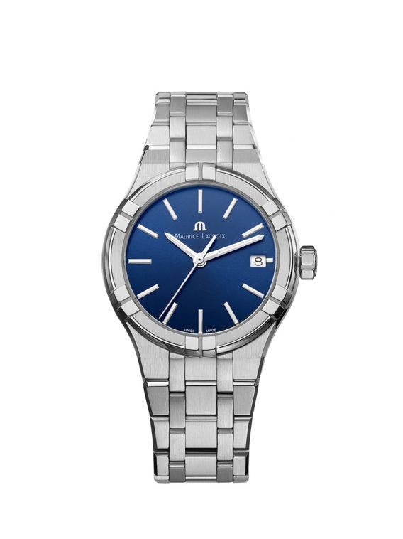  Shop Authentic Maurice Lacroix Aikon Date Blue Dial Silver Steel Strap Watch for Men - AI1108-SS002-430-1 - Luxxuri