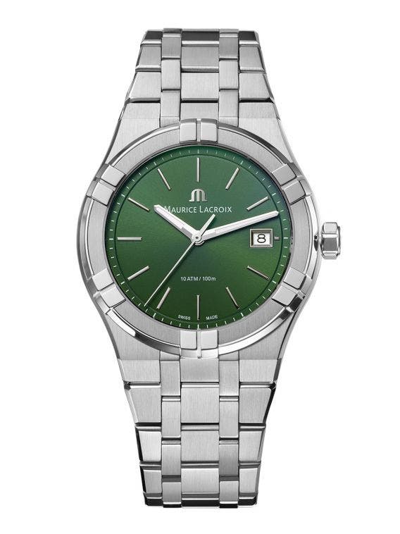  Shop Authentic Maurice Lacroix Aikon Automatic Green Dial Silver Steel Strap Watch for Men - AI1807-SS002-630-1 - Luxxuri