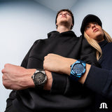  Shop Authentic Maurice Lacroix Automatic PVD Limited Edition Blue Dial Blue Silicon Strap Watch For Men - AI6007-PVC00-430-4 - Luxxuri