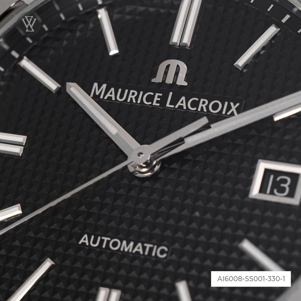  Shop Authentic Maurice Lacroix Aikon Date Automatic Black Dial Black Leather Strap Watch For Men - AI6008-SS001-330-1 - Luxxuri