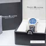  Shop Authentic Maurice Lacroix Aikon Automatic Blue Dial Blue Leather Strap Watch For Men - AI6008-ss001-430-1 - Luxxuri