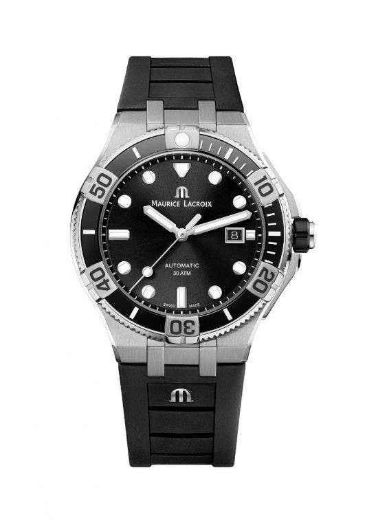  Shop Authentic Maurice Lacroix Aikon Venturer Black Dial Black Rubber Strap Watch for Men - AI6058-SS001-330-1 - Luxxuri