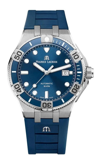  Shop Authentic Maurice Lacroix Aikon Venturer Blue Dial Blue Rubber Strap Watch for Men - AI6058-SS001-430-1 - Luxxuri