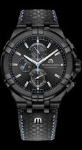  Shop Authentic Maurice Lacroix Aikon Chronograph Limited Edition Black Dial Black Leather Strap Watch for Men - AI1018-PVB01-337-1 - Luxxuri