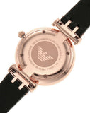  Shop Authentic Emporio Armani Gianni T-Bar Mother of Pearl Dial Black Leather Strap Watch For Women - AR11295 - Luxxuri