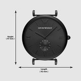  Shop Authentic Emporio Armani Gianni T Bar Analog Black Dial Black Steel Strap Watch For Men - AR11299 - Luxxuri