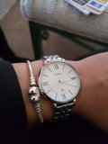  Shop Authentic Fossil Jacqueline White Dial Silver Steel Strap Watch for Women - ES3433 - Luxxuri