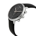  Shop Authentic Calvin Klein High Noon Chronograph Black Dial Black Leather Strap Watch for Men - K8M271C1 - Luxxuri