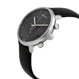  Shop Authentic Calvin Klein High Noon Chronograph Black Dial Black Leather Strap Watch for Men - K8M271C1 - Luxxuri