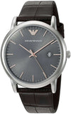  Shop Authentic Emporio Armani Luigi Quartz Gray Dial Brown Leather Strap Watch For Men - AR1996 - Luxxuri