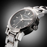  Shop Authentic Burberry The City Black Dial Silver Steel Strap Watch for Women - BU9201 - Luxxuri