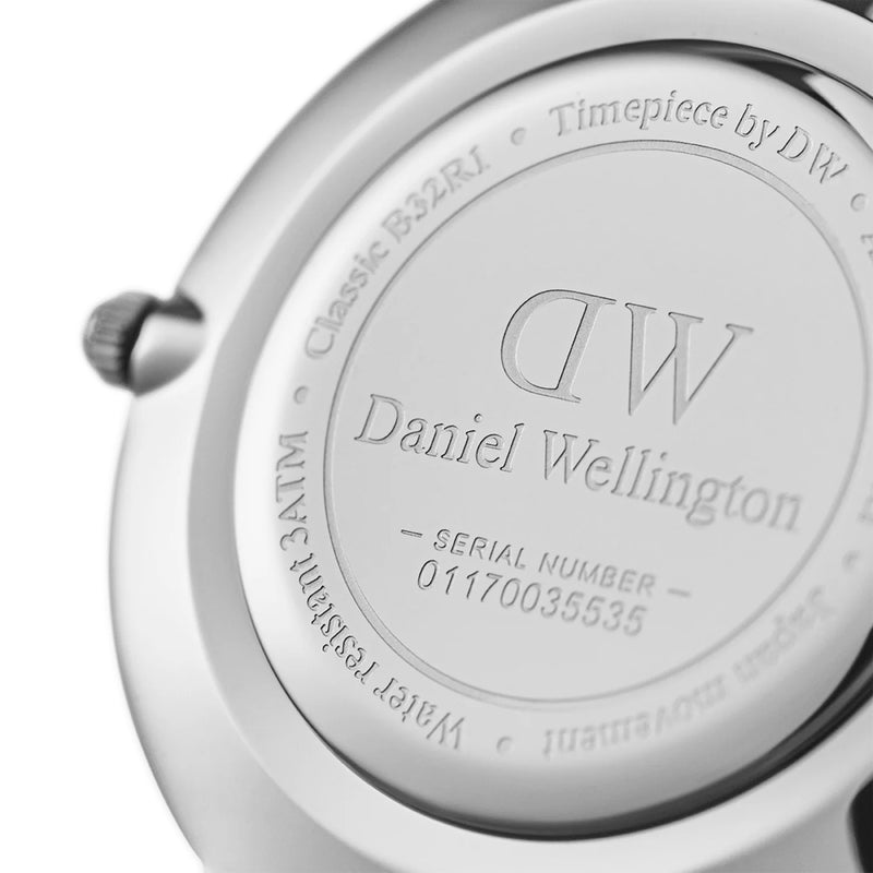  Shop Authentic Daniel Wellington Classic Petite Bondi Black Dial White Leather Strap Watch For Women - DW00100284 - Luxxuri