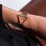  Shop Authentic Guess Fame Quartz Rose Gold Dial Brown Leather Strap Watch For Women - GW0548L2 - Luxxuri