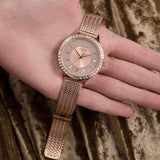  Shop Authentic Guess Soiree Diamonds Rose Gold Dial Rose Gold Mesh Bracelet Watch for Women - GW0402L3 - Luxxuri
