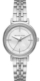  Shop Authentic Michael Kors Cinthia White Mother of Pearl Dial Silver Steel Strap Watch for Women for Women - MK3641 - Luxxuri