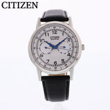  Shop Authentic Citizen Eco Drive Silver Dial Black Leather Strap Watch For Men - AO9000-06B - Luxxuri