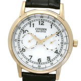  Shop Authentic Citizen Watch Eco Drive Day & Date White Dial Black Leather Strap Watch For Men - AO9003-16A - Luxxuri