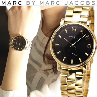  Shop Authentic Marc Jacobs Baker Black Dial Gold Steel Strap Watch for Women - MBM3355 - Luxxuri