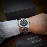  Shop Authentic Tag Heuer Aquaracer Quartz Black Dial Silver Steel Strap Watch for Men - WAY111Z.BA0928 - Luxxuri