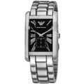  Shop Authentic Emporio Armani Classic Black Dial Silver Stainless Steel Strap Watch For Men - AR0156 - Luxxuri