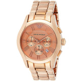  Shop Authentic Emporio Armani Valente Chronograph Rose Gold Dial Rose Gold Steel Strap Watch For Men - AR0365 - Luxxuri