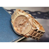  Shop Authentic Emporio Armani Valente Chronograph Rose Gold Dial Rose Gold Steel Strap Watch For Men - AR0365 - Luxxuri