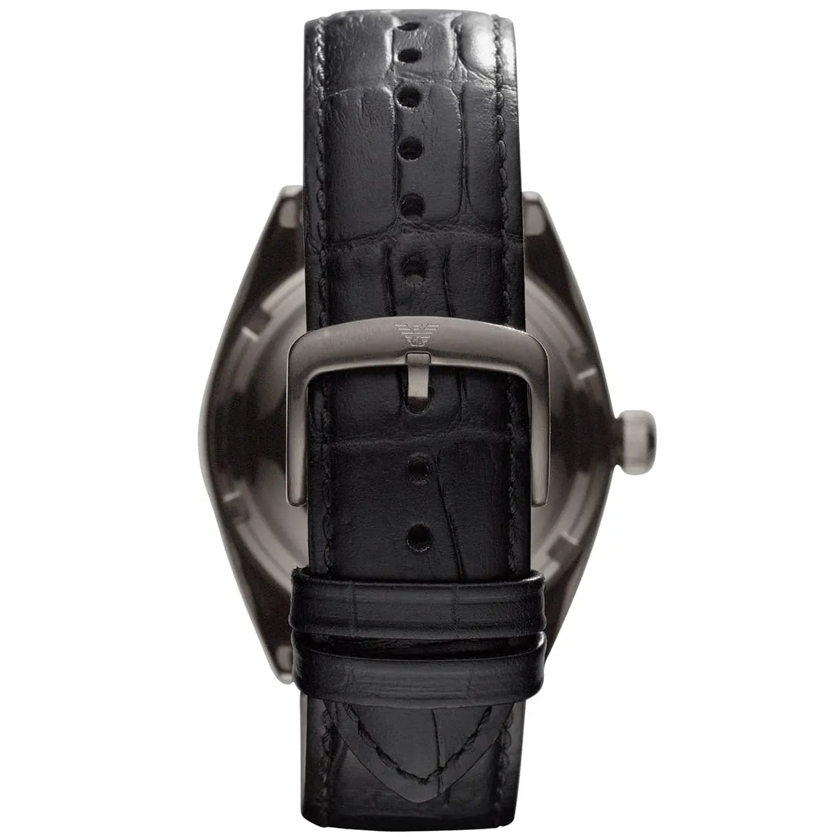  Shop Authentic Emporio Armani Franco Black Dial Black Leather Strap Watch For Men - AR0368 - Luxxuri