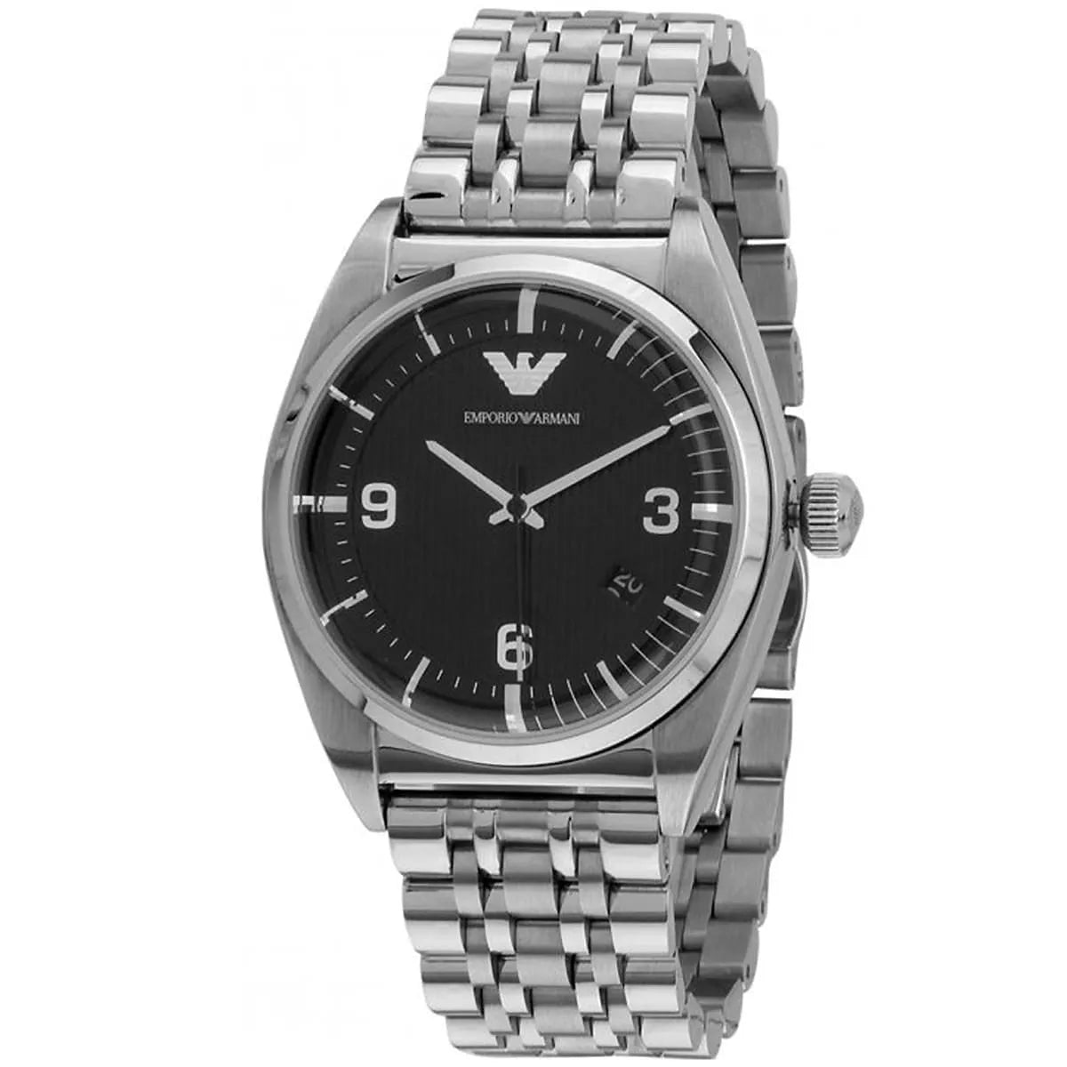  Shop Authentic Emporio Armani Classic Analog Black Dial Silver Steel Strap Watch For Men - AR0369 - Luxxuri