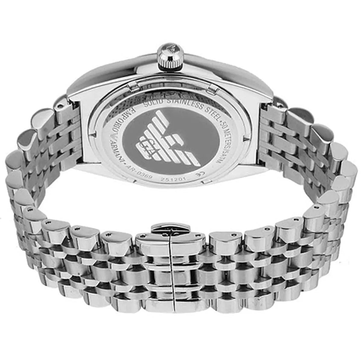  Shop Authentic Emporio Armani Classic Analog Black Dial Silver Steel Strap Watch For Men - AR0369 - Luxxuri