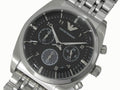  Shop Authentic Emporio Armani Franco Black Dial Silver Steel Strap Watch For Men - AR0373 - Luxxuri