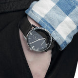  Shop Authentic Emporio Armani Gianni Quartz Black Dial Black Leather Strap Watch For Men - AR0382 - Luxxuri
