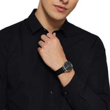  Shop Authentic Emporio Armani Gianni Quartz Black Dial Black Leather Strap Watch For Men - AR0382 - Luxxuri