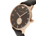  Shop Authentic Emporio Armani Classic Brown Dial Brown Leather Strap Watch For Men - AR0383 - Luxxuri