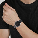  Shop Authentic Emporio Armani Gianni Chronograph Black Dial Black Leather Strap Watch For Men - AR0397 - Luxxuri