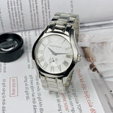  Shop Authentic Emporio Armani Classic Quartz Silver Dial Silver Steel Strap Watch For Men - AR0647 - Luxxuri