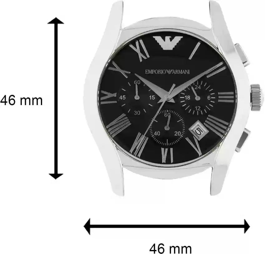  Shop Authentic Emporio Armani Valente Chronograph Black Dial Black Leather Strap Watch For Men - AR1633 - Luxxuri