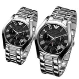  Shop Authentic Emporio Armani Velente Chronograph Black Dial Silver Steel Strap Watch For Women - AR0674 - Luxxuri