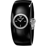  Shop Authentic Emporio Armani Casual Analog Black Dial Black Leather Strap Watch For Women - AR0739 - Luxxuri