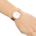  Shop Authentic Emporio Armani Kappa Analog Mother of Pearl Dial Rose Gold Steel Strap Watch For Women - AR11006 - Luxxuri
