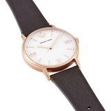  Shop Authentic Emporio Armani Dress Quartz White Dial Brown Leather Strap Watch For Men - AR11011 - Luxxuri