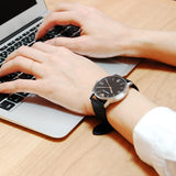  Shop Authentic Emporio Armani Kappa Analog Quartz Black Dial Black Leather Strap Watch For Men - AR11013 - Luxxuri