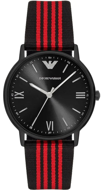  Shop Authentic Emporio Armani Kappa Black Dial Two Tone NATO Strap Watch For Men - AR11015 - Luxxuri